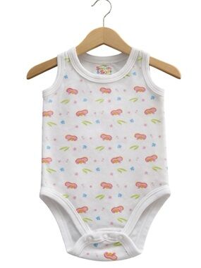 10/$15 Sweet & Soft Baby Girl Seahorses Print Sleeveless Bodysuit